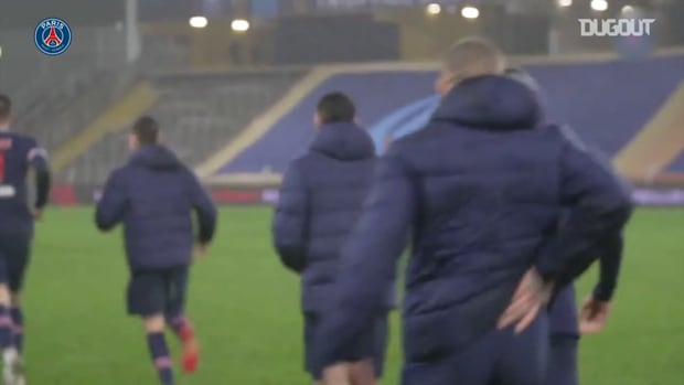PSG celebrations after the win against Olympique de Marseille
